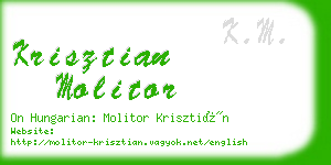 krisztian molitor business card